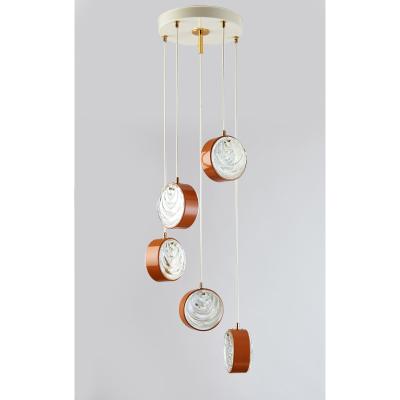 Spiral Cascading Chandelier Italy 1960s