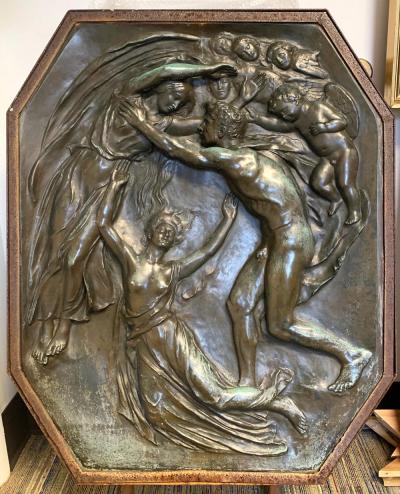 Spirit Rising Large Bronze Sculptural Relief Panel 
