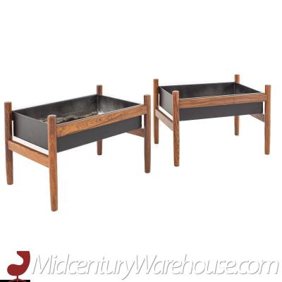 Spottrup Danish Mid Century Rosewood Planter Pair