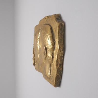 Spring Wall Relief by W in Aaltonen Gilded Plaster Finland 1951
