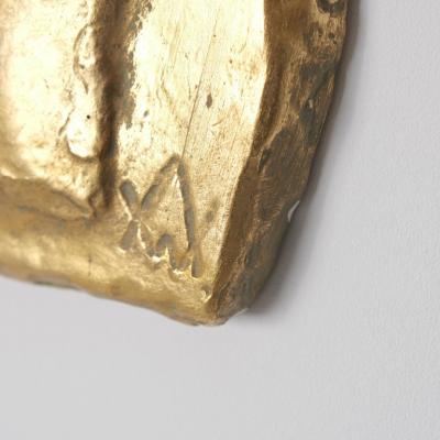 Spring Wall Relief by W in Aaltonen Gilded Plaster Finland 1951