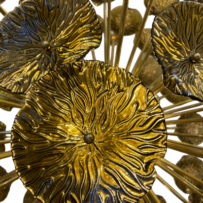 Sputnik Lamp Discs Flower Smoked