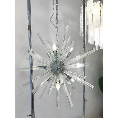 Sputnik Triedro Murano Glass Chandelier in Venini Style