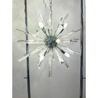 Sputnik Triedro Murano Glass Chandelier in Venini Style