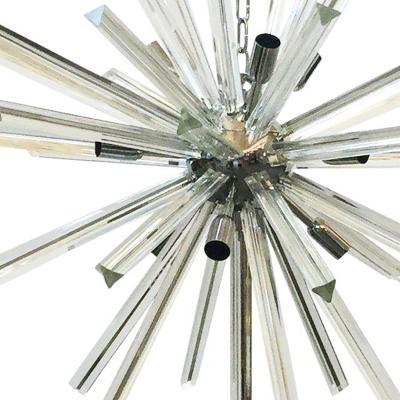 Sputnik Triedro Murano Glass Chandelier in Venini Style