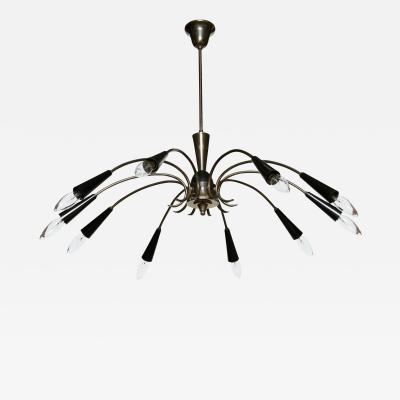 Sputnik brass chandelier