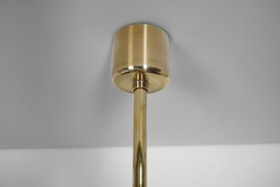 Square Brass and Lace Hanging Lamp Sweden 1960s