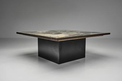 Square Coffee Table with Stone Top Norway ca 1960s