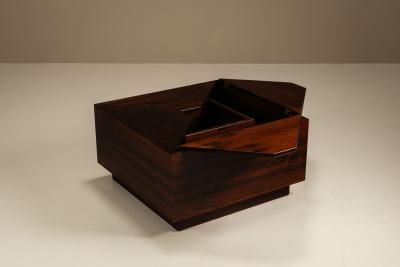 Square Coffee Table with Storage Space Italy 1960s