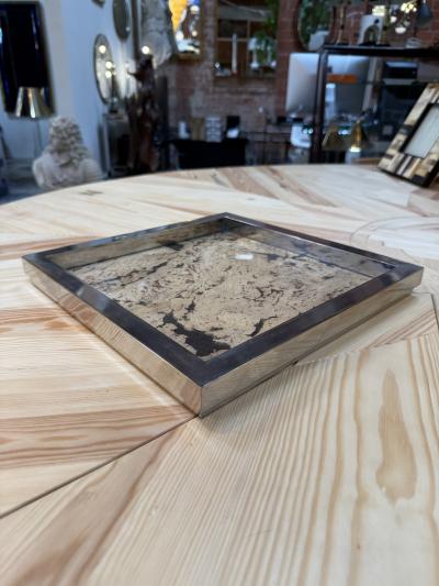 Square Cork and Metal Serving Tray