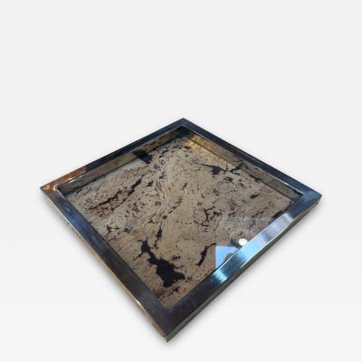Square Cork and Metal Serving Tray
