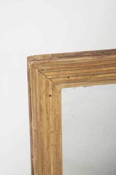 Square French Fluted Giltwood Mirror