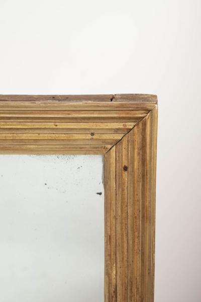 Square French Fluted Giltwood Mirror