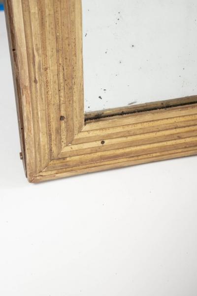 Square French Fluted Giltwood Mirror