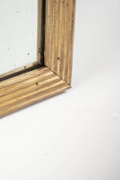 Square French Fluted Giltwood Mirror