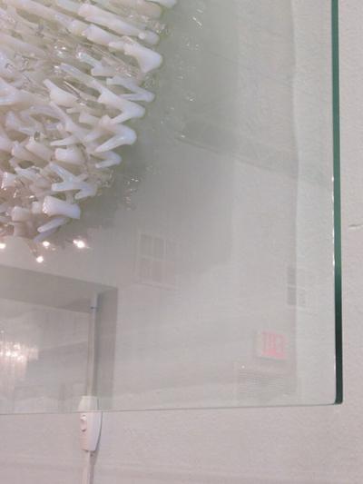 Square Hand Blown Glass Coral Look Wall Light
