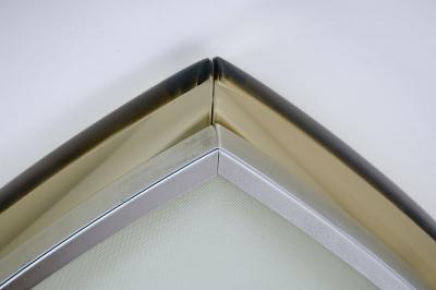 Squared Ceiling Light with Colored Glass Italy 1970s