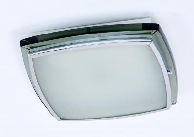 Squared Ceiling Light with Colored Glass Italy 1970s