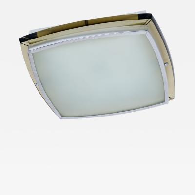 Squared Ceiling Light with Colored Glass Italy 1970s