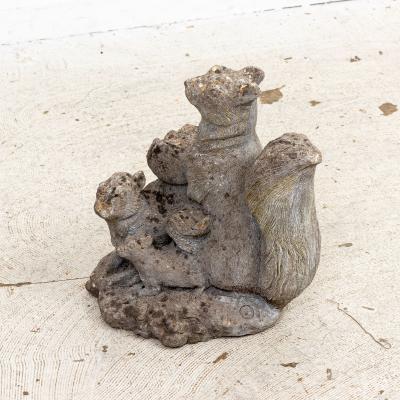Squirrel Family Garden Ornament