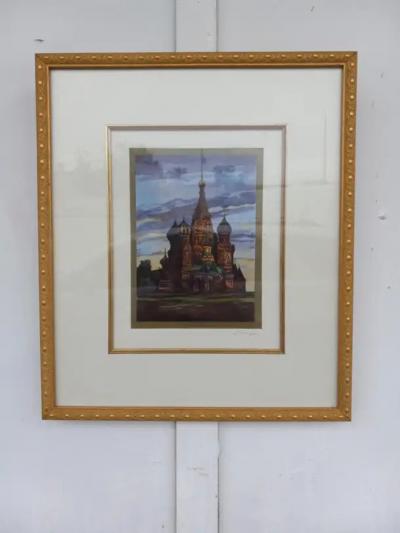 St Basils Cathedral Moscow watercolor