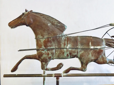 St Julien Weather Vane Attributed to J W Fiske 19th Century Full Bodied Metal