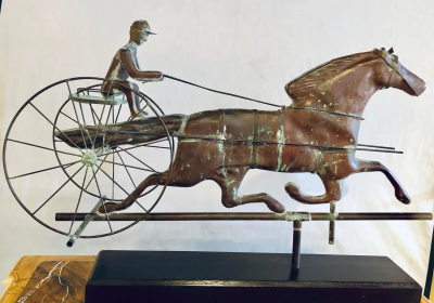 St Julien Weather Vane Attributed to J W Fiske 19th Century Full Bodied Metal