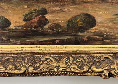 St Leonards on Sea Looking East Oil on Canvas by Thomas Ross England 1878