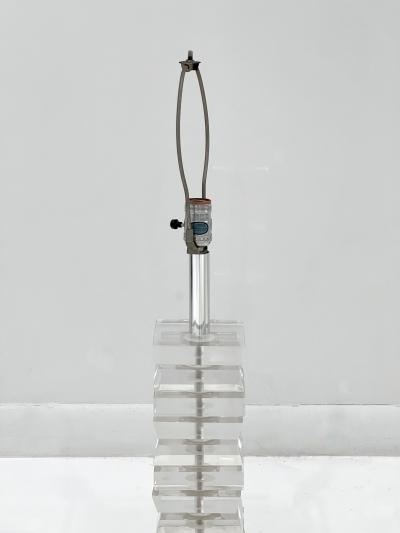 Stacked Lucite Table Lamp