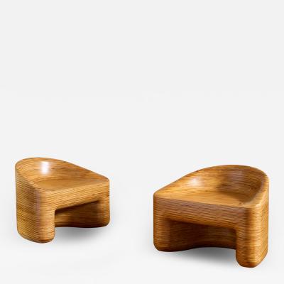 Stacked Molded Plywood Chairs