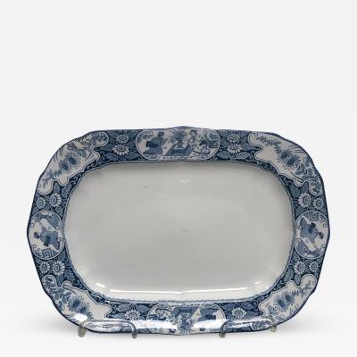 Staffordshire Blue and White Platter England Circa 1880