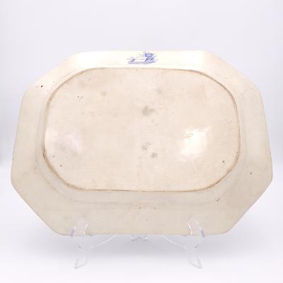 Staffordshire Blue and White Platter in the Columbia Pattern