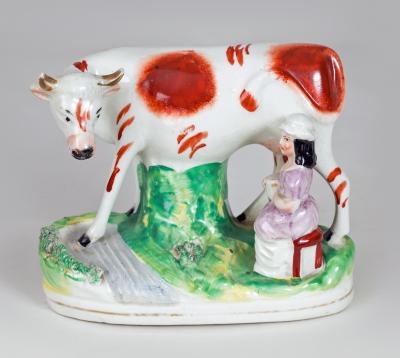 Staffordshire Cow and Milkmaid