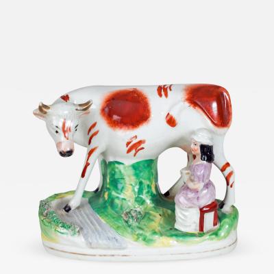 Staffordshire Cow and Milkmaid