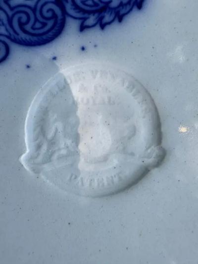 Staffordshire English Ceramic plate Whampoa pattern circa 1842