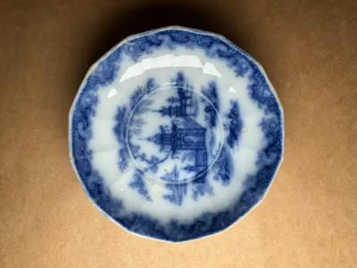 Staffordshire English Whampoa Pattern Transfer Printed Ceramic 6 25 dish