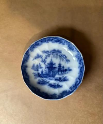 Staffordshire English Whampoa Pattern Transfer Printed Ceramic 6 25 dish