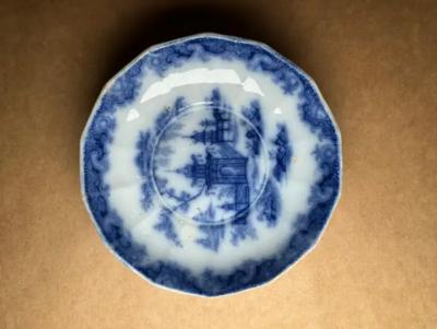 Staffordshire English Whampoa Pattern Transfer Printed Ceramic 6 25 dish