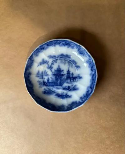 Staffordshire English Whampoa Pattern Transfer Printed Ceramic 6 25 dish