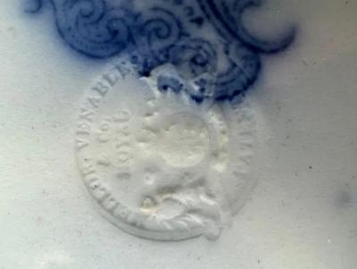 Staffordshire English Whampoa Pattern Transfer Printed Ceramic 6 25 dish