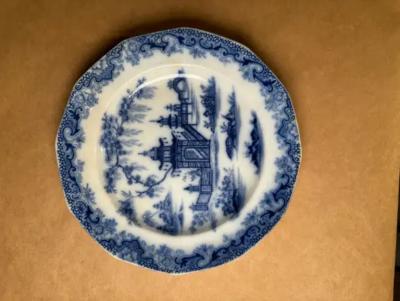 Staffordshire English Whampoa Pattern Transfer Printed Ceramic 8 25 Plate