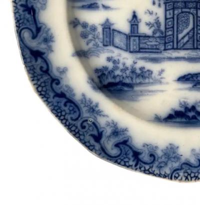 Staffordshire English Whampoa Pattern Transfer Printed Ceramic 8 25 Plate