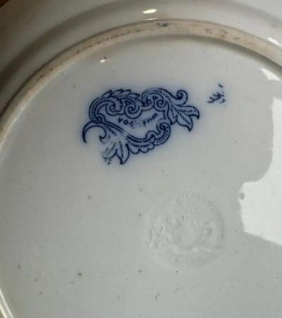 Staffordshire English Whampoa Pattern Transfer Printed Ceramic 8 25 Plate