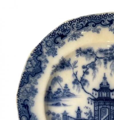 Staffordshire English Whampoa Pattern Transfer Printed Ceramic 8 25 Plate
