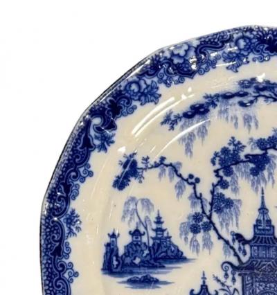 Staffordshire English Whampoa Pattern Transfer Printed Ceramic Plate
