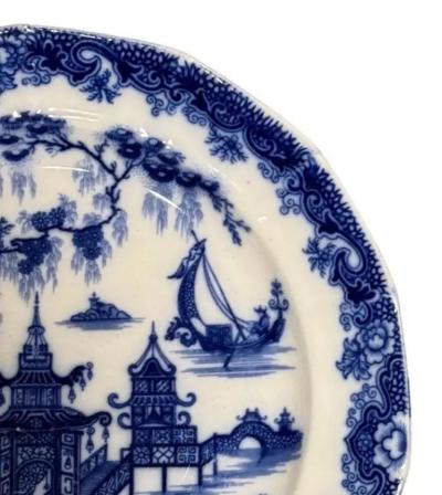 Staffordshire English Whampoa Pattern Transfer Printed Ceramic Plate