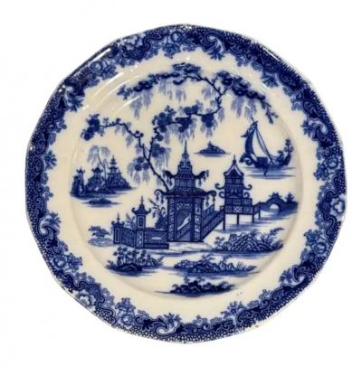 Staffordshire English Whampoa Pattern Transfer Printed Ceramic Plate