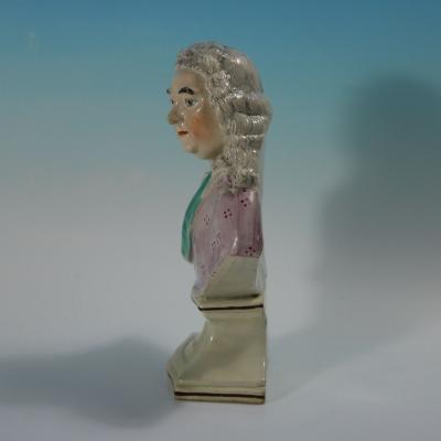 Staffordshire Pearlware Bust of the Composer Handel