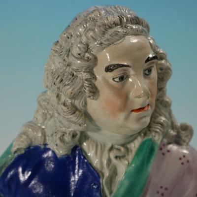 Staffordshire Pearlware Bust of the Composer Handel
