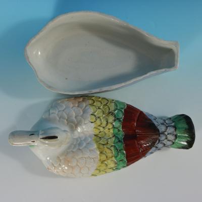 Staffordshire Pottery Duck Tureen